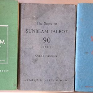 Selection of Rootes Group publications. Sunbeam-Talbot Owners Manual